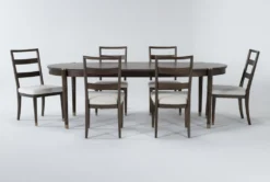 KitchenCraft Store 34 Brighton 76-94" Oval Extension Dining With Side Chair Set For 6 By Nate Berkus + Jeremiah Brent