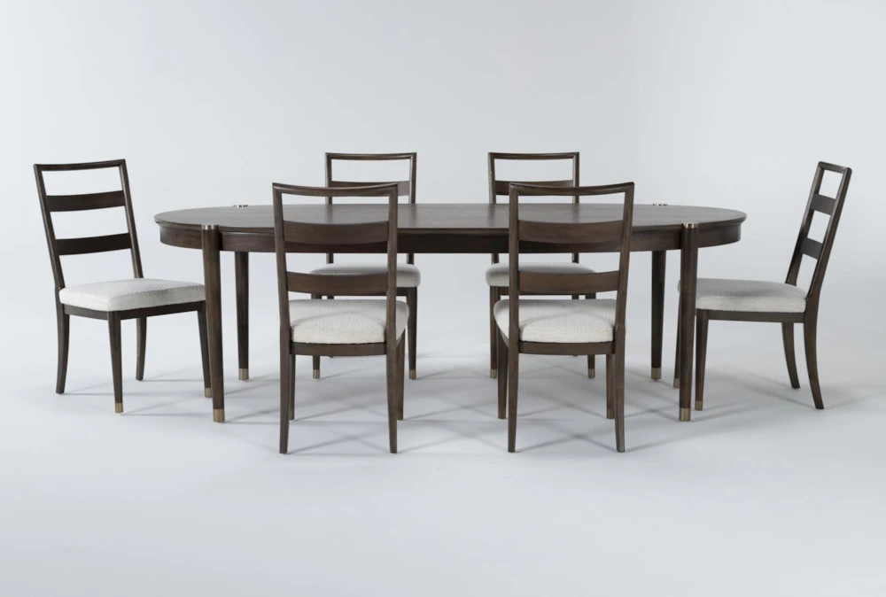 Brighton 76-94" Oval Extension Dining With Side Chair Set For 6 By Nate Berkus + Jeremiah Brent 1 Brighton 76-94" Oval Extension Dining With Side Chair Set For 6 By Nate Berkus + Jeremiah Brent