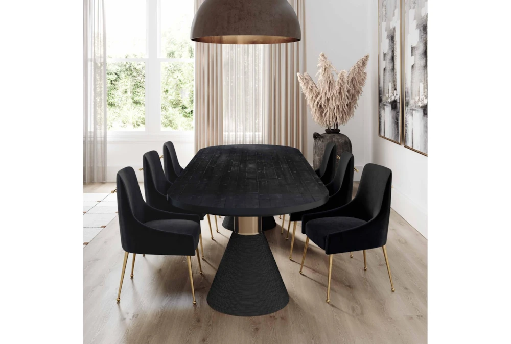 Roma Black Rope 120" Double Pedestal Dining Table 10 Roma Black Rope 120" Double Pedestal Dining Table - Image 10