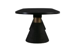 Roma Black Rope 120" Double Pedestal Dining Table 12 Roma Black Rope 120" Double Pedestal Dining Table -KitchenCraft Store 275899 black mdf dining table side 15