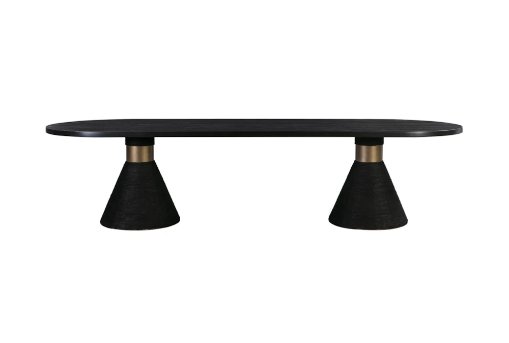 Roma Black Rope 120" Double Pedestal Dining Table 1 Roma Black Rope 120" Double Pedestal Dining Table