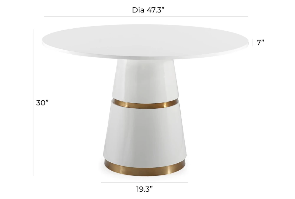 Ardis 47" Round Dining Table 8 Ardis 47" Round Dining Table - Image 8