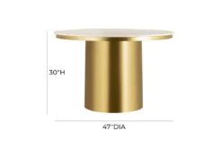 Hoxton 47" Round Dining Table 12 Hoxton 47" Round Dining Table -KitchenCraft Store 275925 white marble dining table detail 46