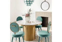 Hoxton 47" Round Dining Table 13 Hoxton 47" Round Dining Table -KitchenCraft Store 275925 white marble dining table room 85