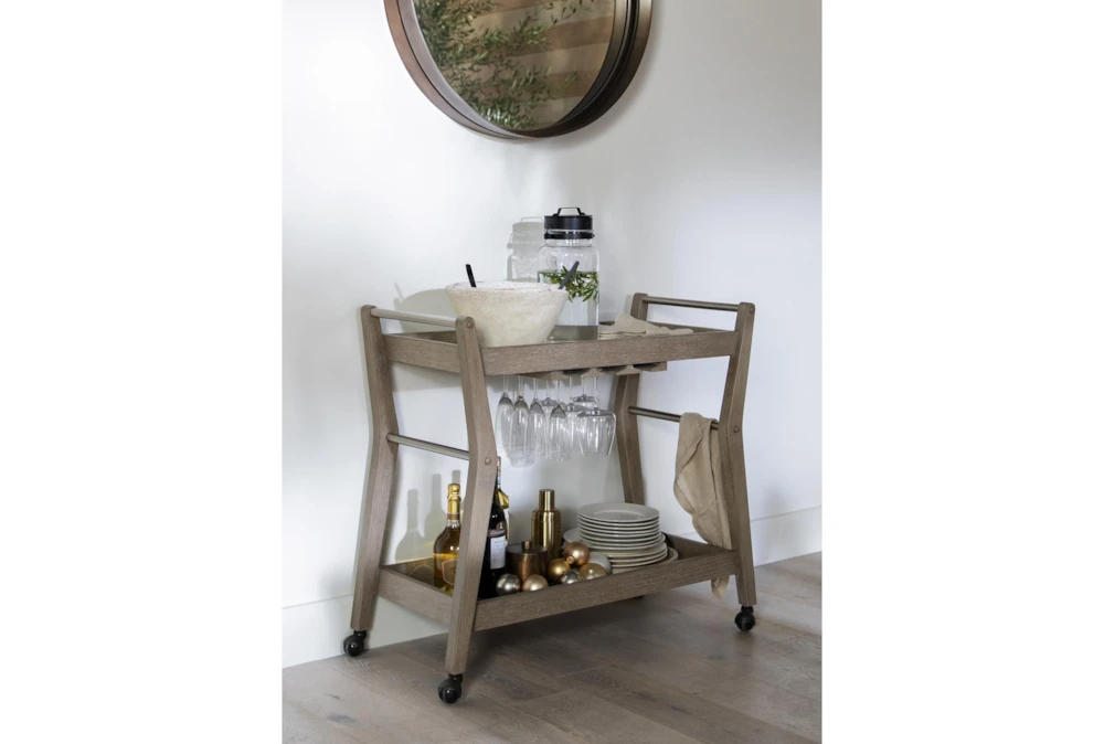 Westridge Wood Bar Cart 5 Westridge Wood Bar Cart - Image 5
