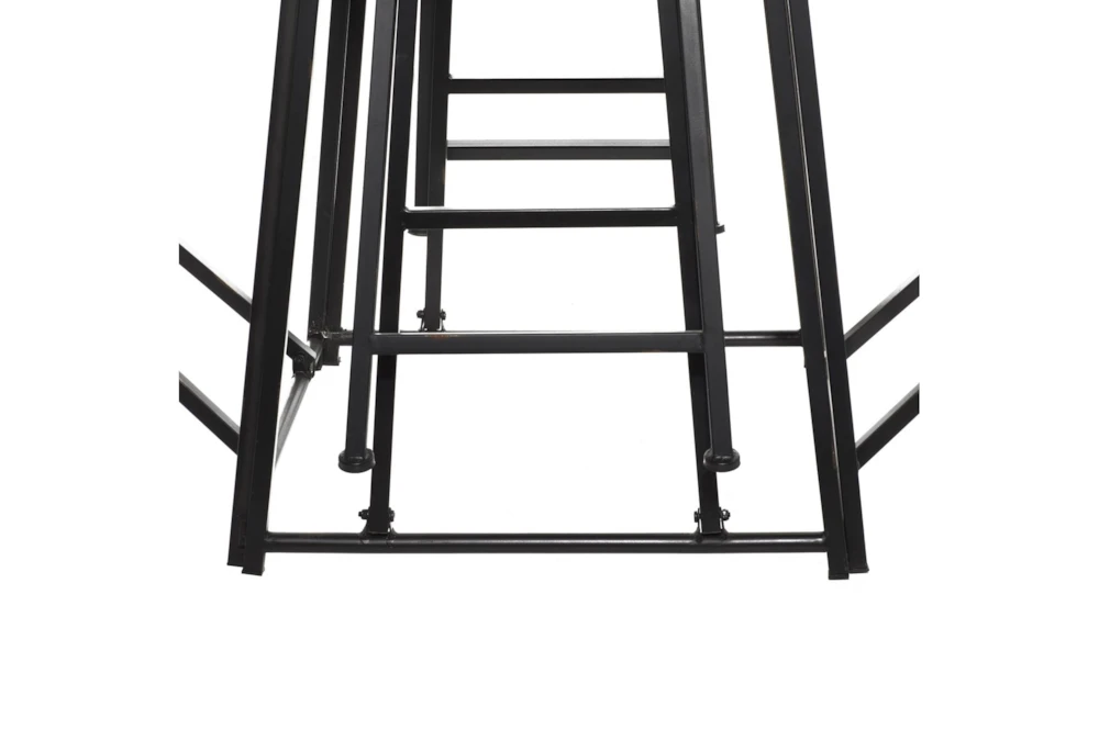 36" Metal Counter Table With 4 Fold Out Stools 6 36" Metal Counter Table With 4 Fold Out Stools - Image 6
