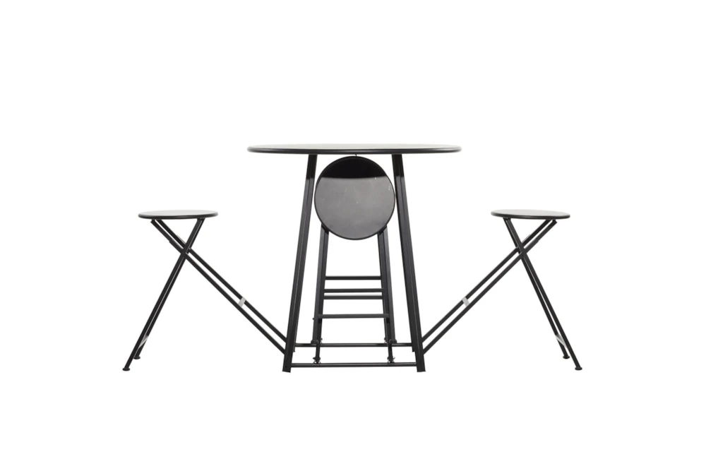 36" Metal Counter Table With 4 Fold Out Stools 2 36" Metal Counter Table With 4 Fold Out Stools - Image 2