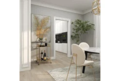 30" Gold + Mirror Bamboo Detail Square Bar Cart 27 30" Gold + Mirror Bamboo Detail Square Bar Cart -KitchenCraft Store 276401 gold multi media bar cart room 93