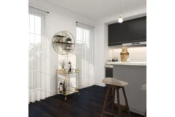 30" Gold + Mirror Bamboo Detail Square Bar Cart 28 30" Gold + Mirror Bamboo Detail Square Bar Cart -KitchenCraft Store 276401 gold multi media bar cart room 94