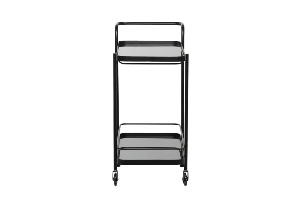 Black Metal + Glass Bar Cart 9 Black Metal + Glass Bar Cart - Image 9