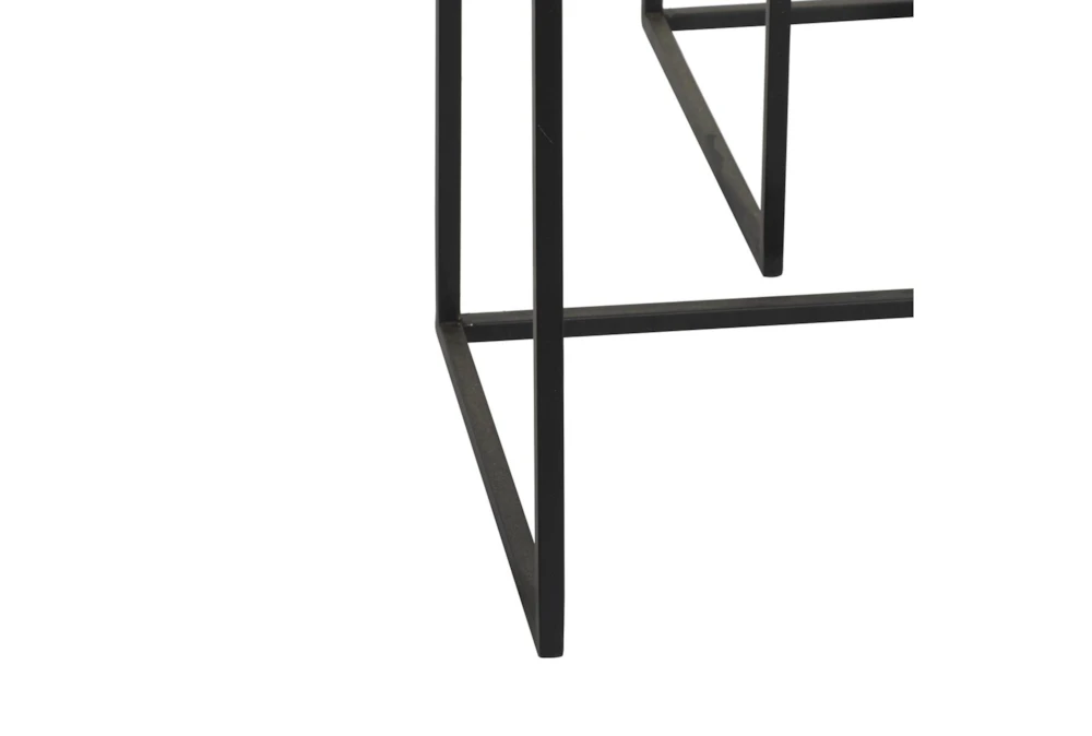Black Metal + Glass Bar Cart 4 Black Metal + Glass Bar Cart - Image 4