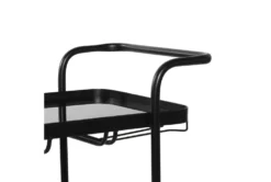 Black Metal + Glass Bar Cart 13 Black Metal + Glass Bar Cart -KitchenCraft Store 276494 black multi media bar cart detail 45
