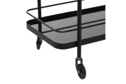 Black Metal + Glass Bar Cart 14 Black Metal + Glass Bar Cart -KitchenCraft Store 276494 black multi media bar cart detail 46