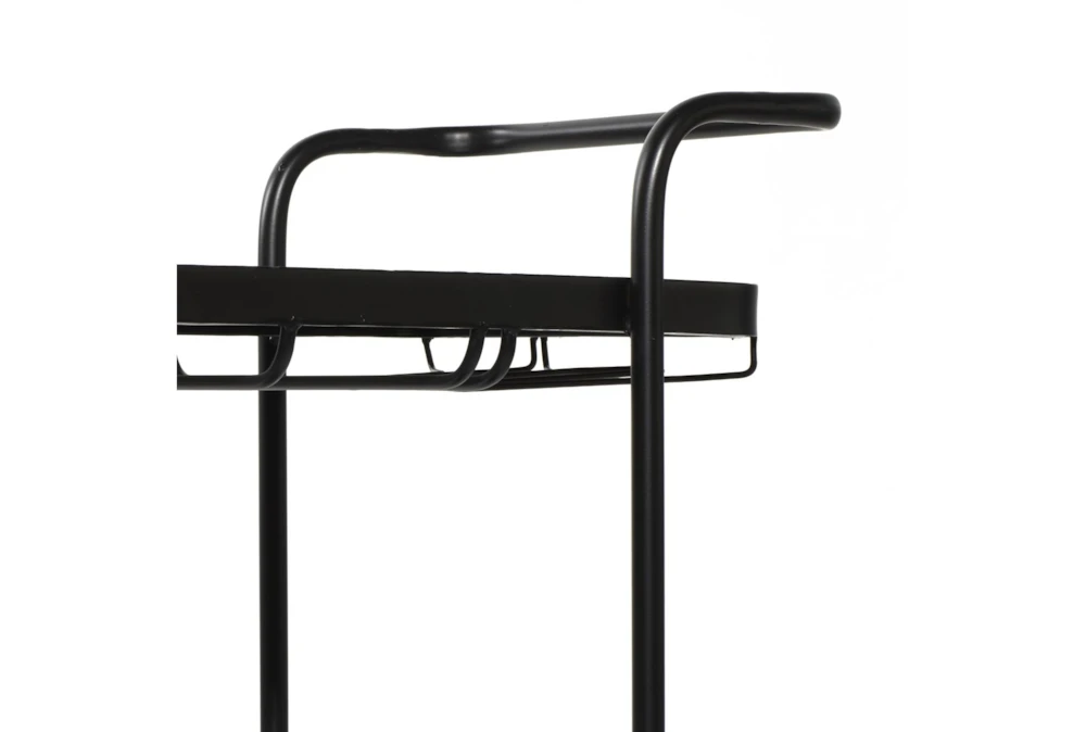 Black Metal + Glass Bar Cart 7 Black Metal + Glass Bar Cart - Image 7