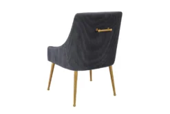 Rosalind Pleated Back Grey Velvet Dining Chair 12 Rosalind Pleated Back Grey Velvet Dining Chair -KitchenCraft Store 276743 grey fabric accent chair back 82