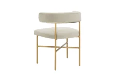 Corrine Cream Performance Velvet Dining Chair -KitchenCraft Store 277090 white fabric dining chair back 82