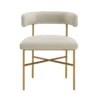 Corrine Cream Performance Velvet Dining Chair