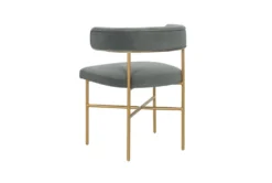 Corrine Grey Performance Velvet Dining Chair -KitchenCraft Store 277091 grey fabric dining chair back 82