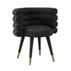 Brigitte Black Velvet Dining Chair