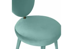 Viola Sea Blue Velvet Dining Chair -KitchenCraft Store 277098 blue fabric dining chair detail 45