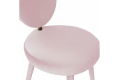 Viola Bubblegum Velvet Dining Chair -KitchenCraft Store 277099 blue fabric dining chair detail 44