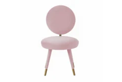 Viola Bubblegum Velvet Dining Chair