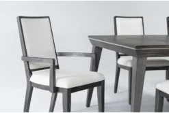 Echo 86"-106" Extension Dining With Side Chairs And Host Chairs Set For 6 -KitchenCraft Store 277396 black wood dining set detail 44