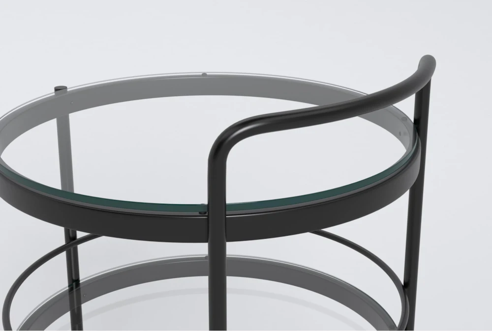 Ziggy Metal And Glass Bar Cart 6 Ziggy Metal And Glass Bar Cart - Image 6