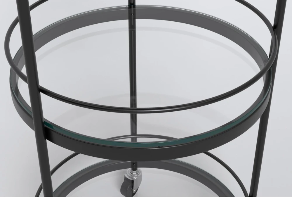 Ziggy Metal And Glass Bar Cart 9 Ziggy Metal And Glass Bar Cart - Image 9