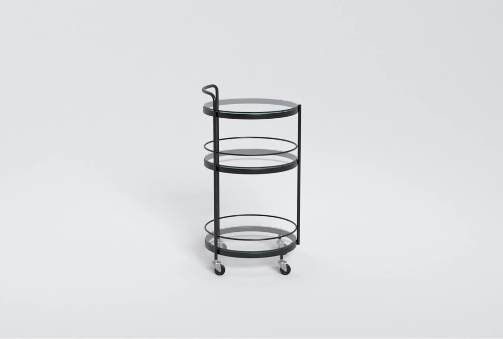 Ziggy Metal And Glass Bar Cart 4 Ziggy Metal And Glass Bar Cart - Image 4