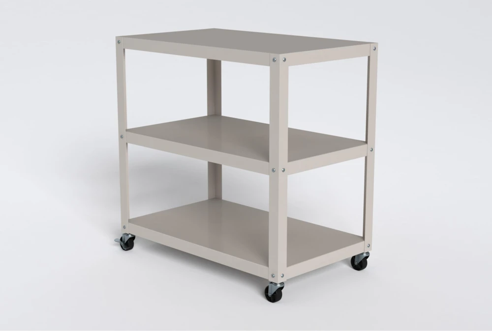 Axel White Metal Bar Cart 3 Axel White Metal Bar Cart - Image 3