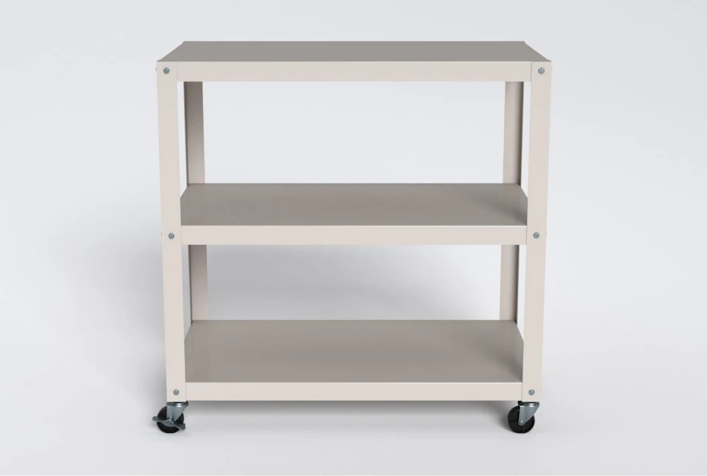Axel White Metal Bar Cart 1 Axel White Metal Bar Cart