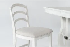 Martin 66" Counter With Wood Back Stools Set For 4 6 Martin 66" Counter With Wood Back Stools Set For 4 -KitchenCraft Store 278727 white wood counter height set detail 44