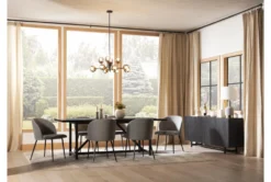 Mika 84" Dining Table -KitchenCraft Store 282193 black wood dining table room 46