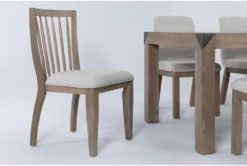 Luis 72"-90" Extension Dining With Upholstered And Wood Back Chairs Set For 6 -KitchenCraft Store 282679 beige wood dining set detail 44