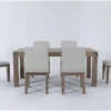 Luis 72"-90" Extension Dining With Upholstered And Wood Back Chairs Set For 6