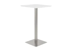 Rascoe Matte White 24" Bar Table With Brushed Stainless Steel Base 9 Rascoe Matte White 24" Bar Table With Brushed Stainless Steel Base -KitchenCraft Store 282808 white mdf bistropub table detail 45