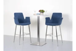 Rascoe Matte White 24" Bar Table With Brushed Stainless Steel Base 13 Rascoe Matte White 24" Bar Table With Brushed Stainless Steel Base -KitchenCraft Store 282808 white mdf bistropub table detail 49