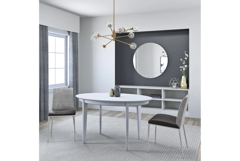 Weber Matte White 54" Oval Dining Table 6 Weber Matte White 54" Oval Dining Table - Image 6