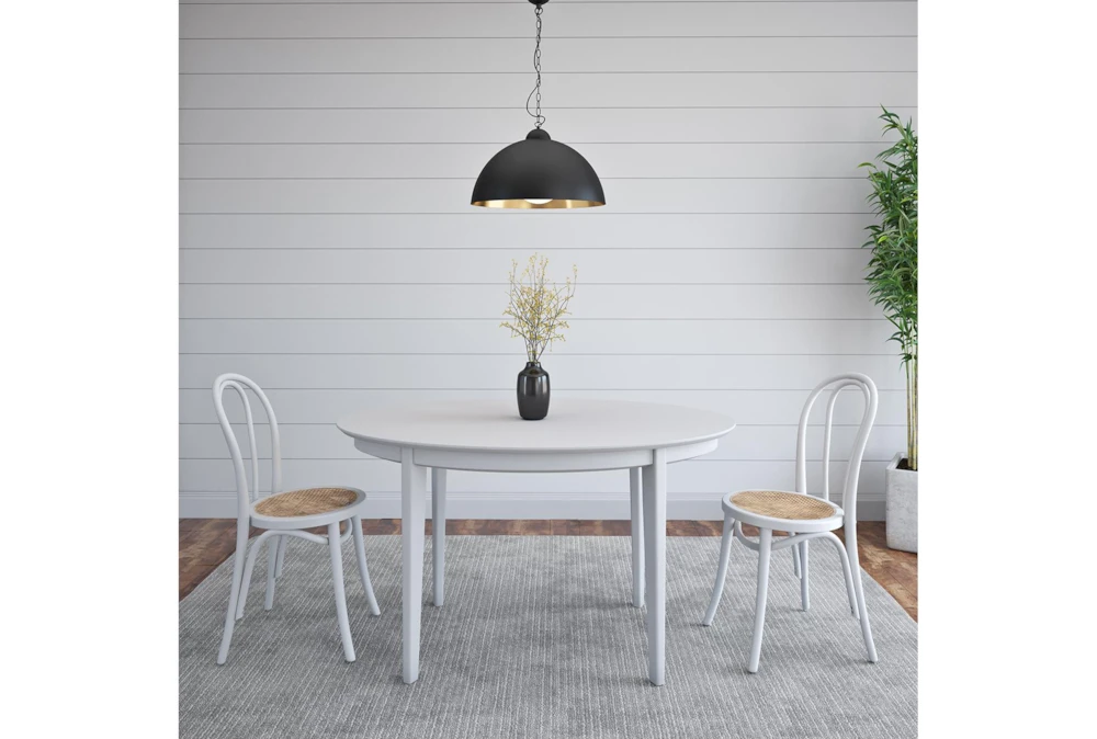 Weber Matte White 54" Oval Dining Table 8 Weber Matte White 54" Oval Dining Table - Image 8