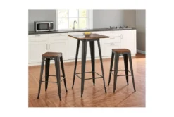 Weisman Antique Black And Walnut 41" Bar Table -KitchenCraft Store 283309 detail 47