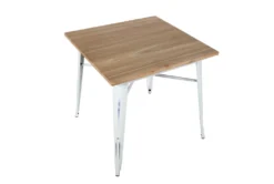 Weisman Antique White And Natural 32" Square Dining Table -KitchenCraft Store 283312 detail 45