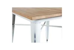 Weisman Antique White And Natural 32" Square Dining Table -KitchenCraft Store 283312 detail 46