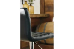 Alyssa Black Adjustable Swivel Bar Stool Set Of 2 -KitchenCraft Store 283764 black multi media bar stool detail 45