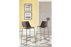 Edison Brown 29" Bar Stool Set Of 2 -KitchenCraft Store 283780 brown fabric bar stool room 85