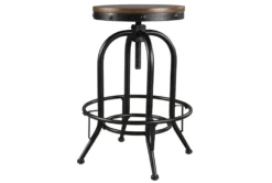 Emerson Brown Backless Adjustable Swivel 30" Bar Stool Set Of 2