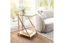 Mirror & Gold Bar Cart 19 Mirror & Gold Bar Cart -KitchenCraft Store 283836 gold metal bar cabinet room 85