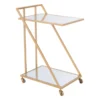 Mirror & Gold Bar Cart