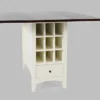 Kennedy White Two Tone Drop Leaf 48" Counter Table With Storage