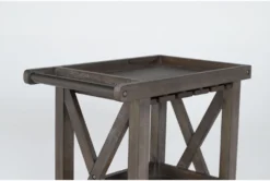 Jaxon Grey Bar Cart -KitchenCraft Store 284157 grey wood bar cart detail 44